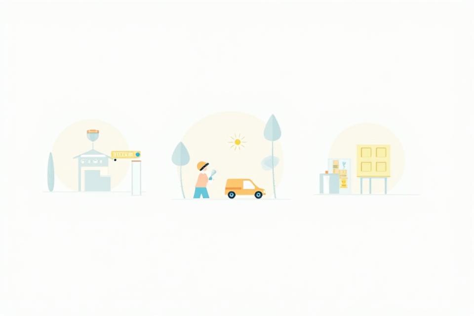 다양한 배송 옵션을 나타내는 그래픽